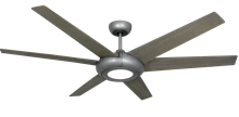 Elegant II 60 in. WiFi Enabled Indoor/Outdoor Brushed Nickel Ceiling Fan and Light