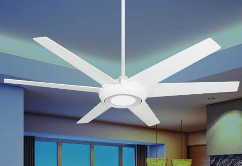 Indoor Outdoor Pure White Ceiling Fan, 60 White Ceiling Fan