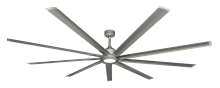 Liberator 96 in. WiFi enabled Indoor/Outdoor Brushed Nickel Ceiling Fan With 18W LED Array Light and Remote (BN-1)