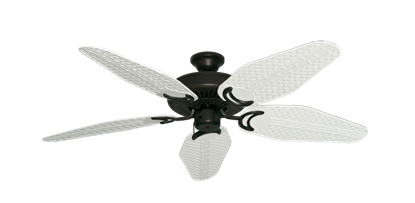 Riviera Oil Rubbed Bronze with 52" Outdoor Weave Pure White Blades