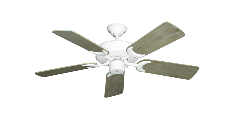 Patio Fan Pure White with 44" Driftwood Blades