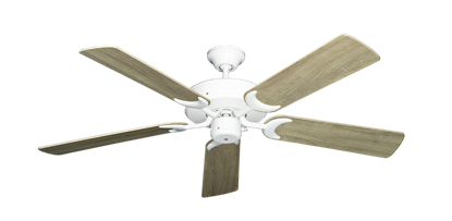 Patio Fan Pure White with 52" Beachwood Blades