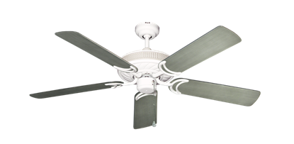 Atlantis Pure White with 52" Outdoor Brushed Nickel BN-1 Blades