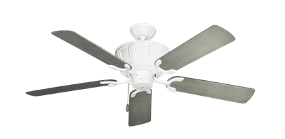 Centurion Pure White with 52" Outdoor Brushed Nickel BN-1 Blades