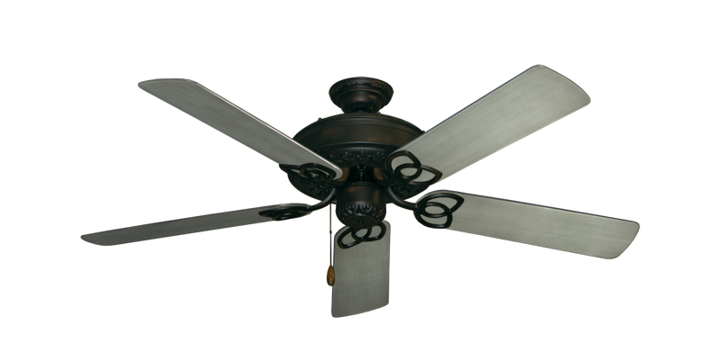 Renaissance Oil Rubbed Bronze with 52" Outdoor Brushed Nickel BN-1 Blades