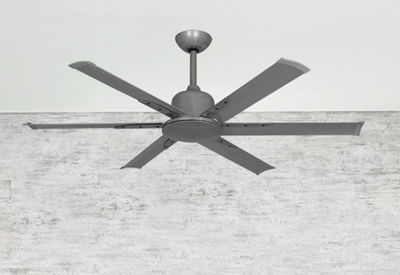 Titan II 52 in. Indoor/Outdoor Brushed Nickel Ceiling Fan and 