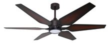 Picture of Optum WiFi Enabled Oil Rubbed Bronze Ceiling Fan with Light, 60" Blades and Remote