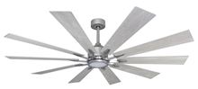Fusion WiFi Brushed Nickel Ceiling Fan with Light, 66" Blades and Remote
