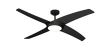 Starfire 56 in. Matte Black Ceiling Fan with LED Light