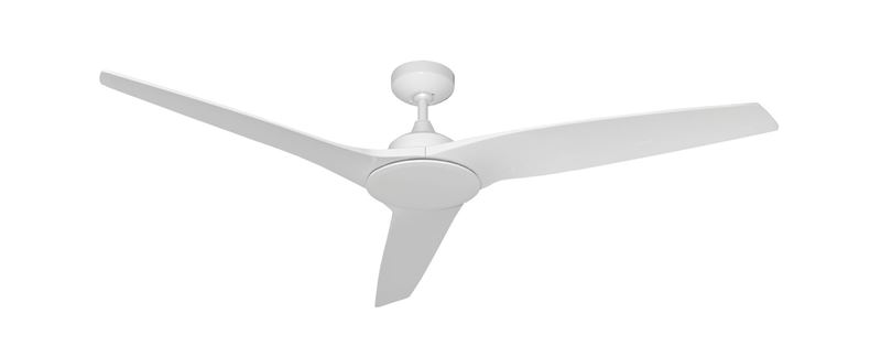 Evolution 60 in. Indoor/Outdoor Pure White Ceiling Fan with Remote Control 