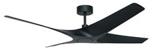 Quatro 56" Matte Black Indoor/Outdoor Ceiling Fan with Remote Control