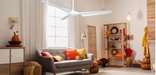 Astra 60 in. Integrated LED Indoor/Outdoor Pure White Ceiling Fan with Light and Remote Control	