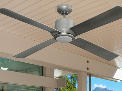Estero 52 in. Integrated LED Indoor/Outdoor Brushed Nickel-1 Ceiling Fan with Light and Remote Control 