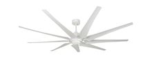 Liberator 82 in. WiFi Enabled Indoor/Outdoor Pure White Ceiling Fan with 22W CCT LED light