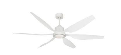 Titan II WiFi Pure White with 66" Resin Pure White Blades with 22W CCT LED Array Light and Remote 