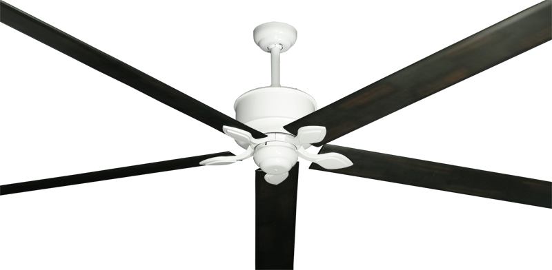 Hercules Ceiling Fan In Pure White With 96 Aluminum Oil