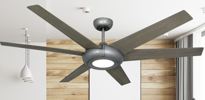 Elegant 60 in. WiFi Enabled Indoor/Outdoor Brushed Nickel Ceiling Fan ...